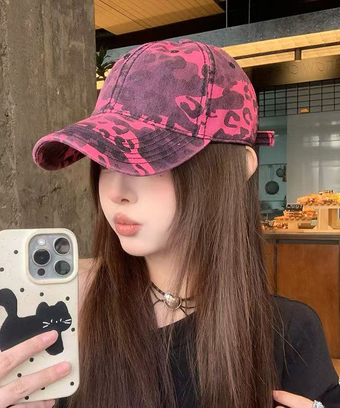 Versatile Baseball Cap New 2025 Leopard Rose Print Hat