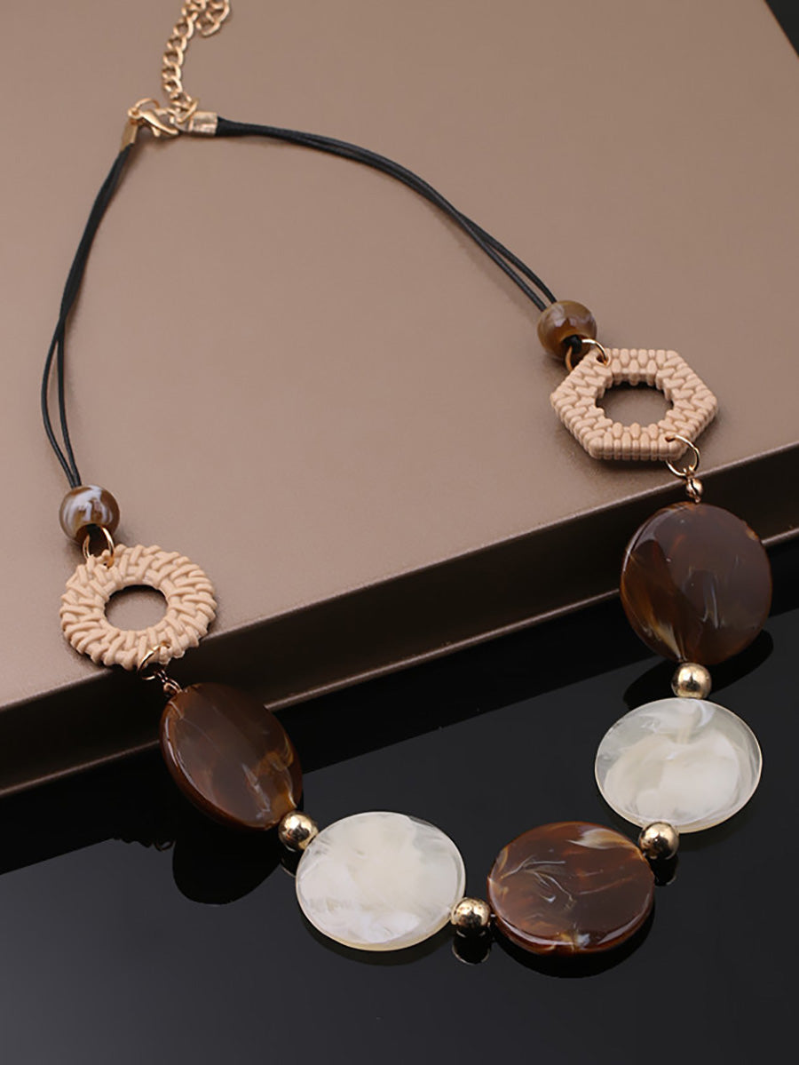 Women Resin Necklace Acrylic Vintage