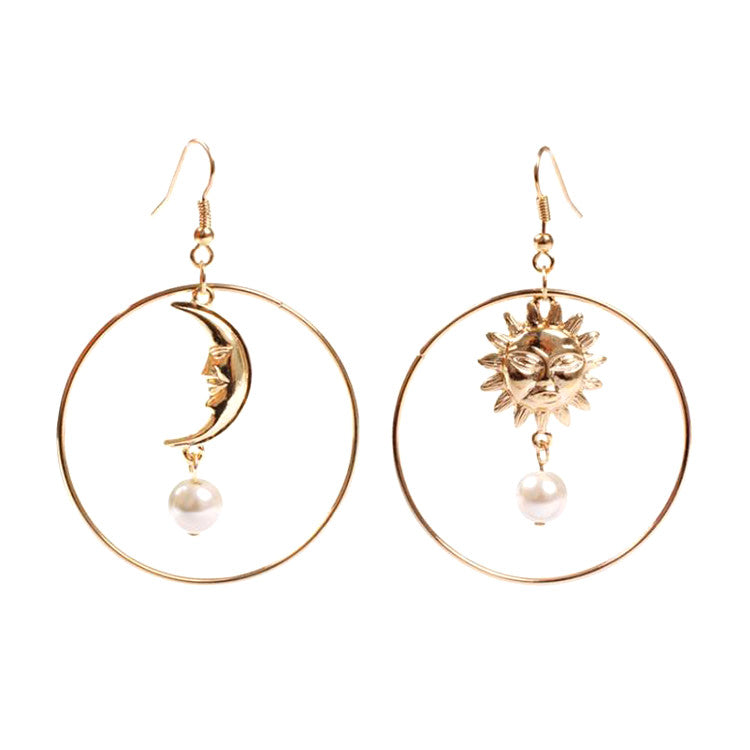 Boucles d'oreilles Soleil et Lune