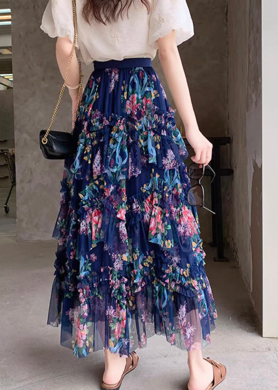 Pink Skirts Ruffled Tulle Beautiful Asymmetrical Patchwork