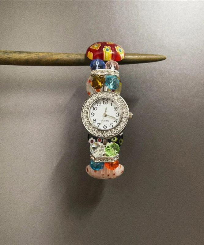 Quartz Zircon Overgild Movement Rainbow Beautiful Watches