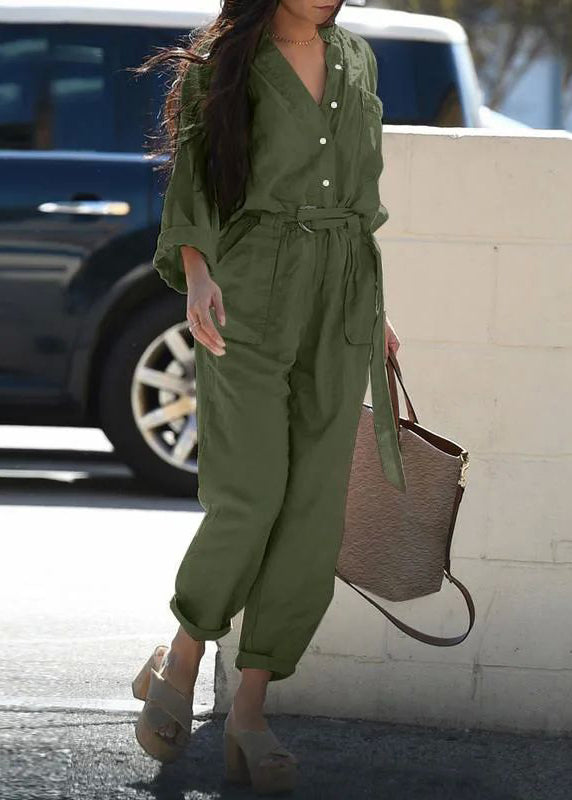 Collar Pockets Pan Bohemian Pink Peter Jumpsuit Fall Tunic