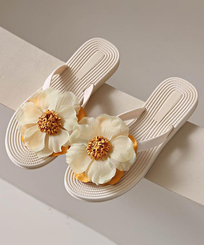 Green Flops Floral Splicing Flip Boho