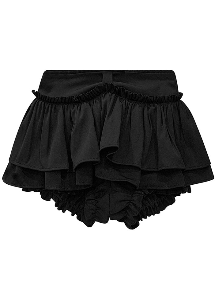 Black Waist High Skirts Cake Asymmetrical Boutique Pants