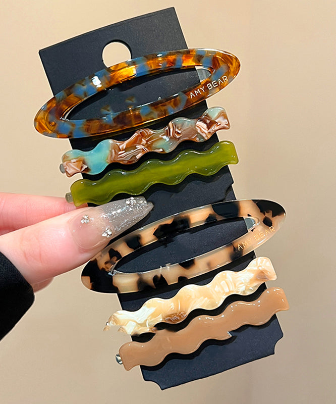 Three Combination Boutique Alloy Hairpin Sets Acrylic Blue