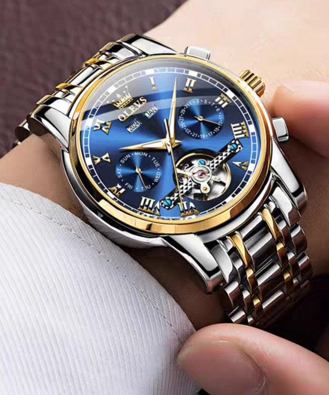 Movement Boutique Waterproof Blue Quartz Alloy Steel Stainless