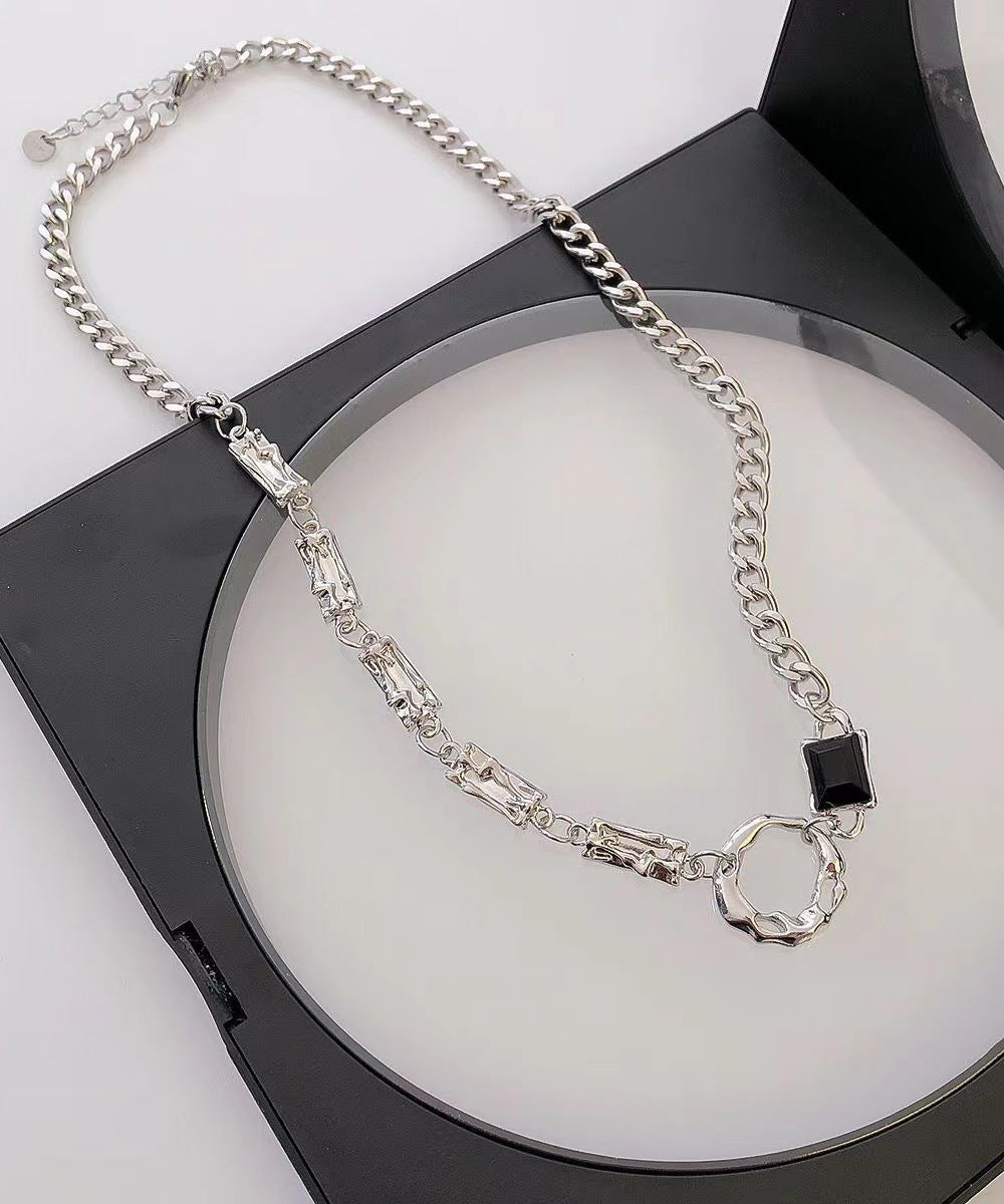 Lariat Silk Boutique Asymmetrical Out Steel Stainless Hollow