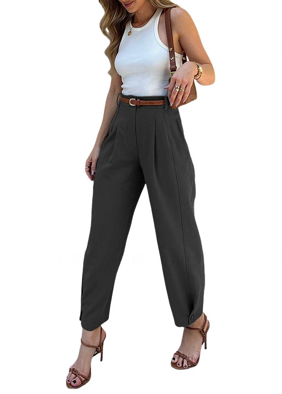 Pants Green Army Harem High Fall Waist Casual Cotton