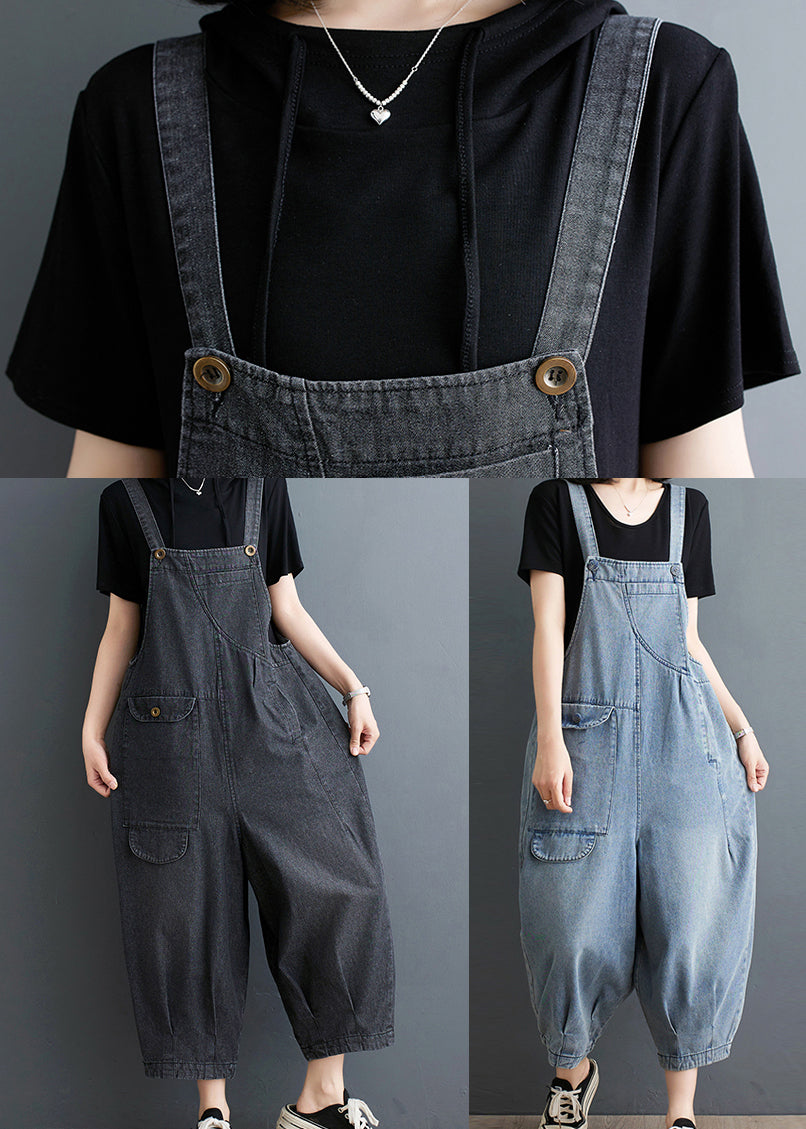 Oversized Blue Jumpsuits Summer Casual Denim