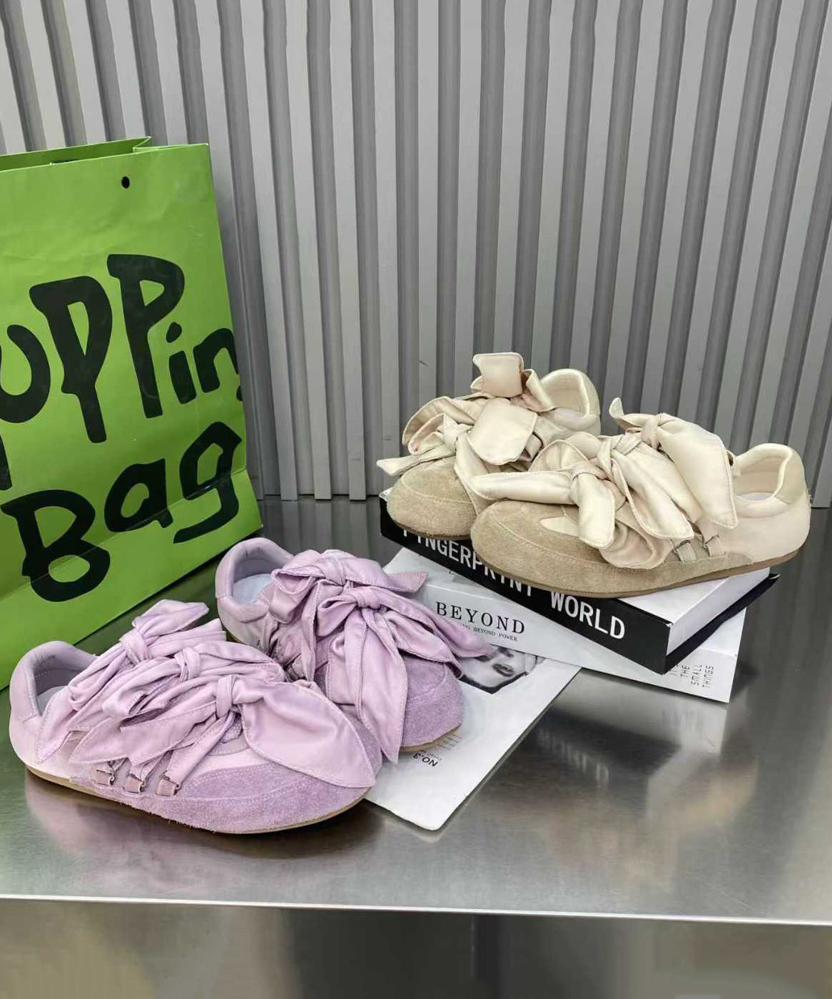 Apricot For Flat Women Suede Bow Shoes Casual Splicing