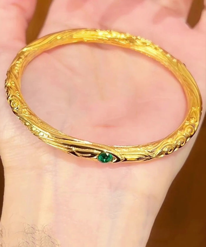 Chinese Overgild Bangle Style Antique Gold