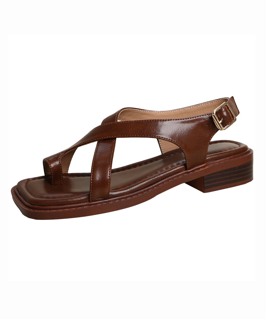 Bequeme Flip-Flops, klobige Sandalen aus weichem Kunstleder mit Spleißfunktion AP1009