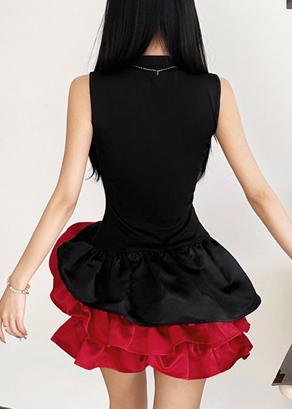 Dresses Mid Sleeveless Rose French Floral Black