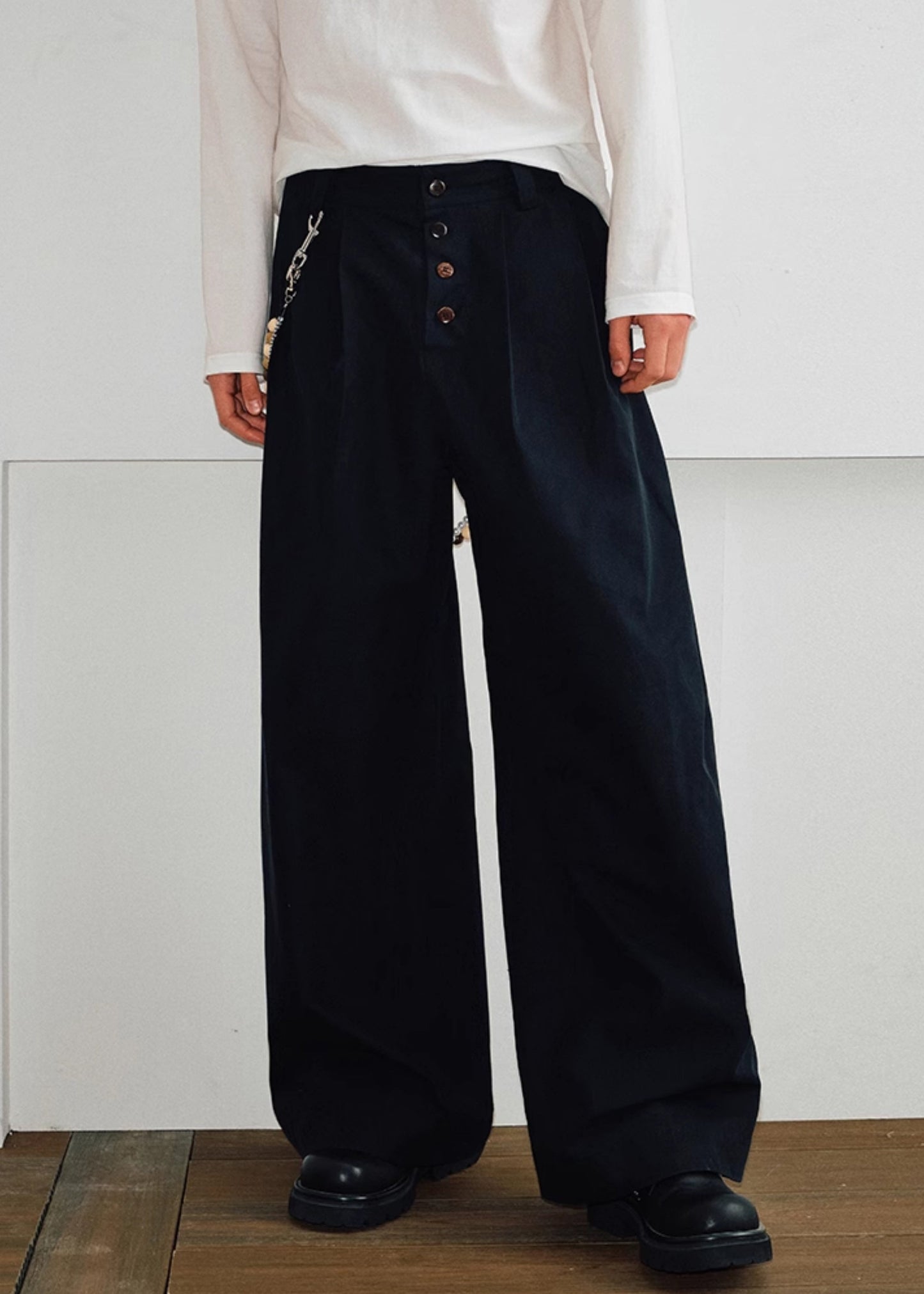 Solid Cotton Pockets French Pants Summer Button Mens Khaki