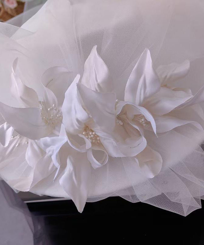 Accessory Flower Style French Twisted Hat Handmade Organza
