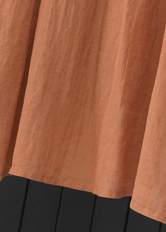 Farbverlauf Braun Gemütliches Urlaubs-Maxikleid Sommer GH1089