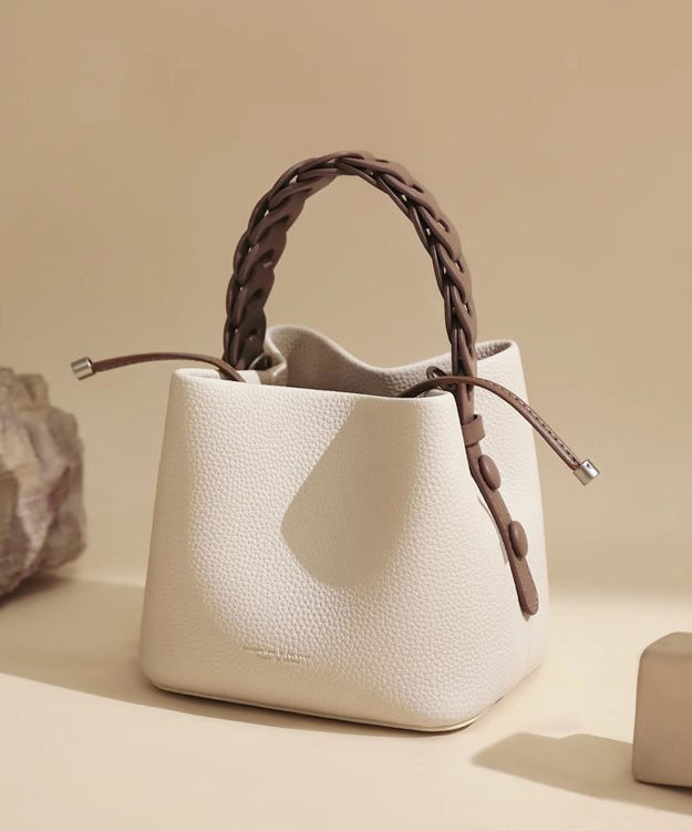 Leather Yellow Faux Handbag Versatile Handmade Tote