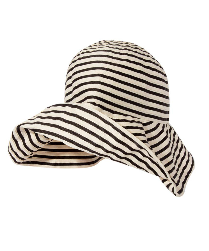 Protection Sun Brim Striped Large Hat Bucket Japanese