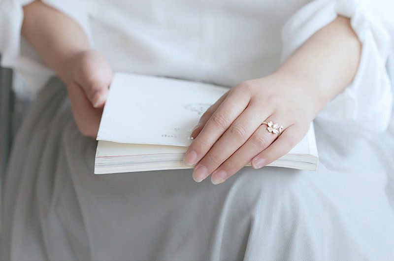 Sterling Silver Floral Ring 925 Open