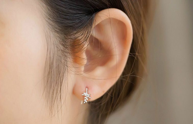Leaf Earring Sterling 925 Silver