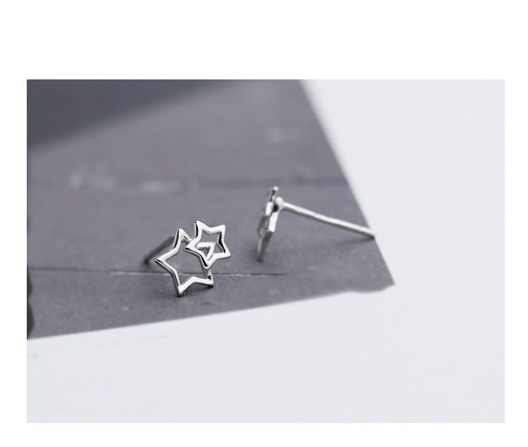 Star Sterling Double Earring Silver 925