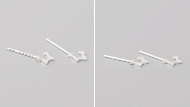 Earring Open Sterling Silver Star 925