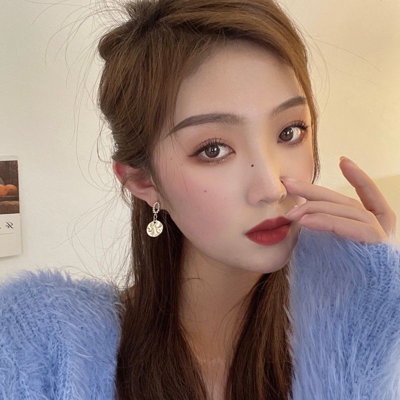 Earring / Clip-On Drop Rhinestone Floral