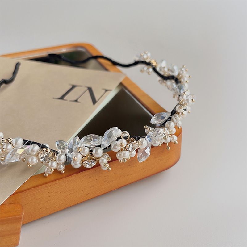 Faux Headband Crystal Pearl