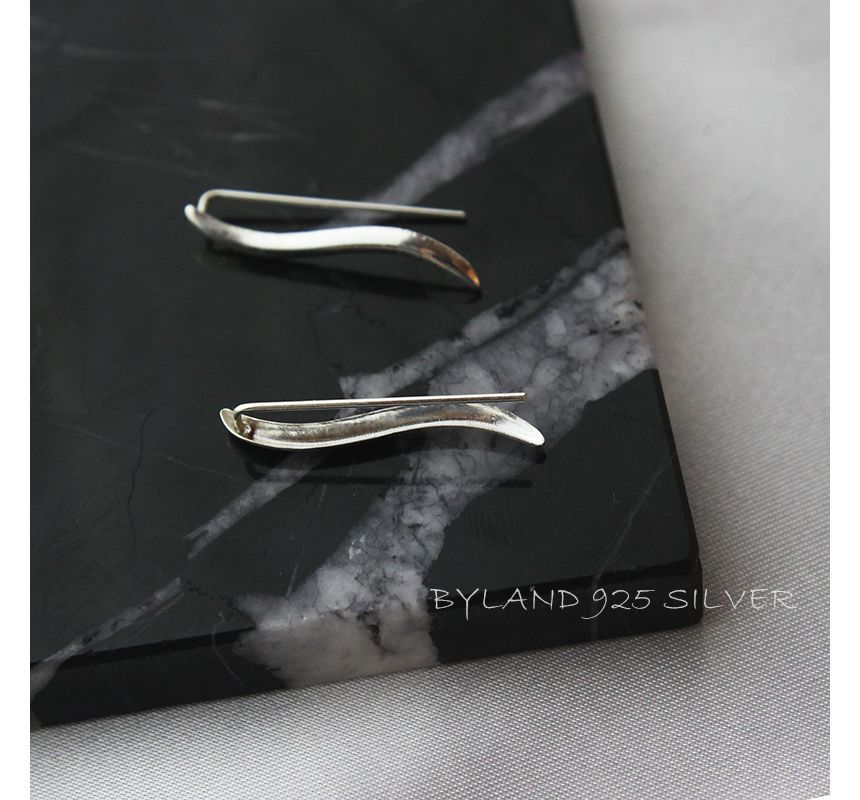 Wave Through Pull Silver Earring Sterling