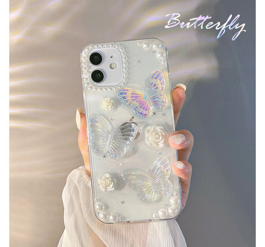 Transparent Phone Butterfly Case