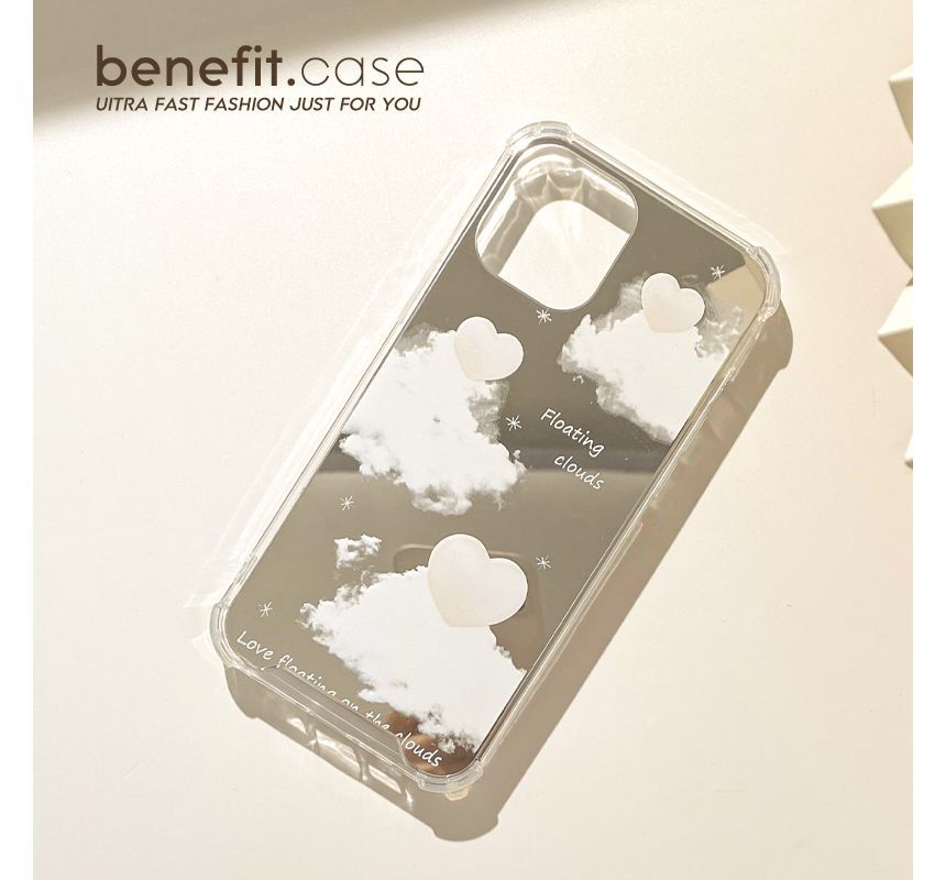 Phone Cloud Case Heart Mirrored