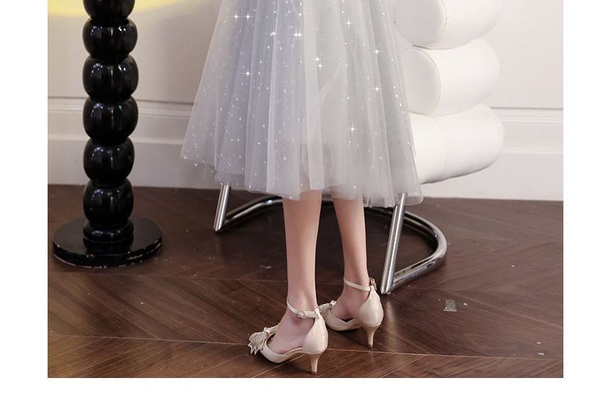 Maxi Shoulder Cold Sequin Prom Dress