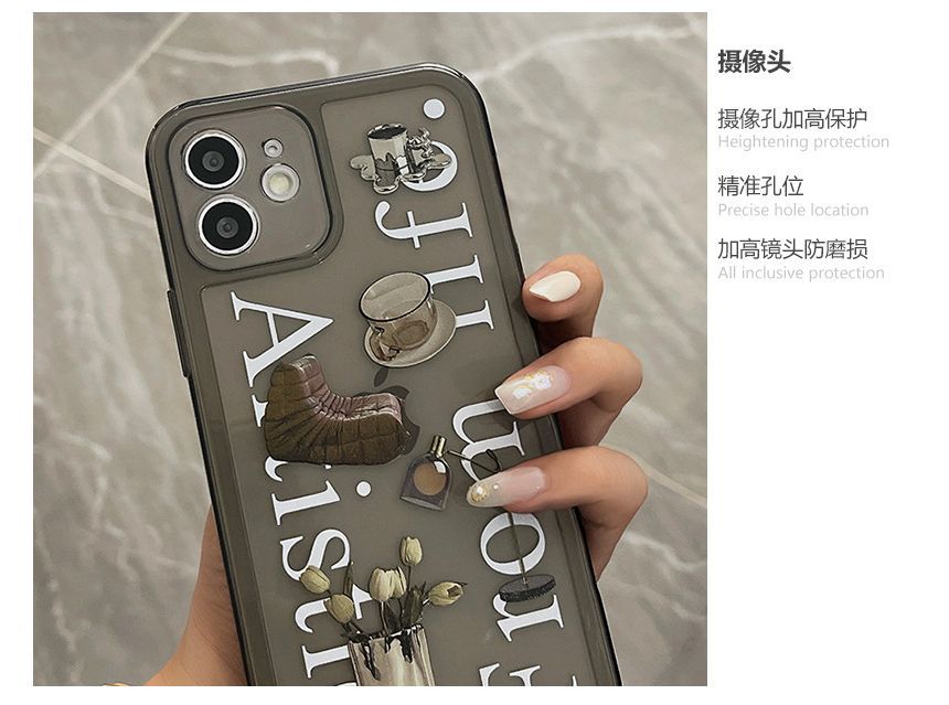 Case Phone Transparent Lettering