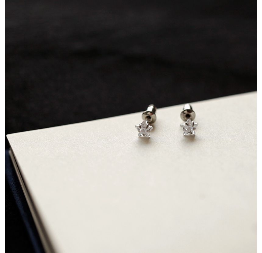Rhinestone Stud Earring Star