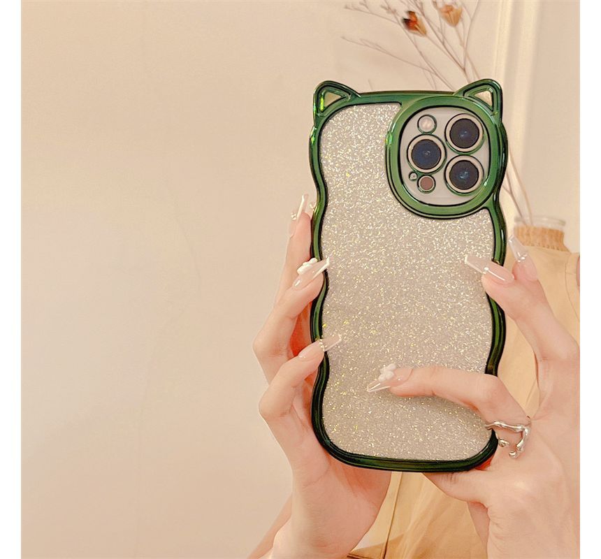 Phone Transparent Case Ear Cat