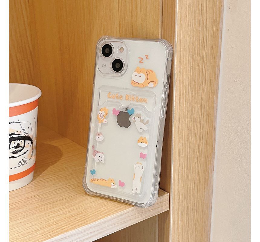 Phone Cat Case Holder Print Card