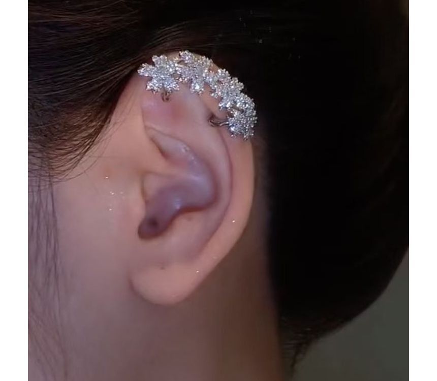 Floral Ear Cuff Rhinestone