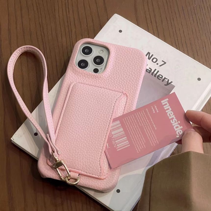 Holder Card Phone Faux Case Leather