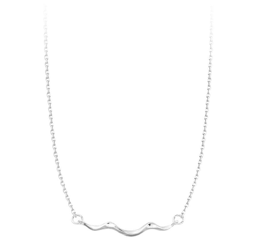 Choker Pendant Wavy Silver Sterling