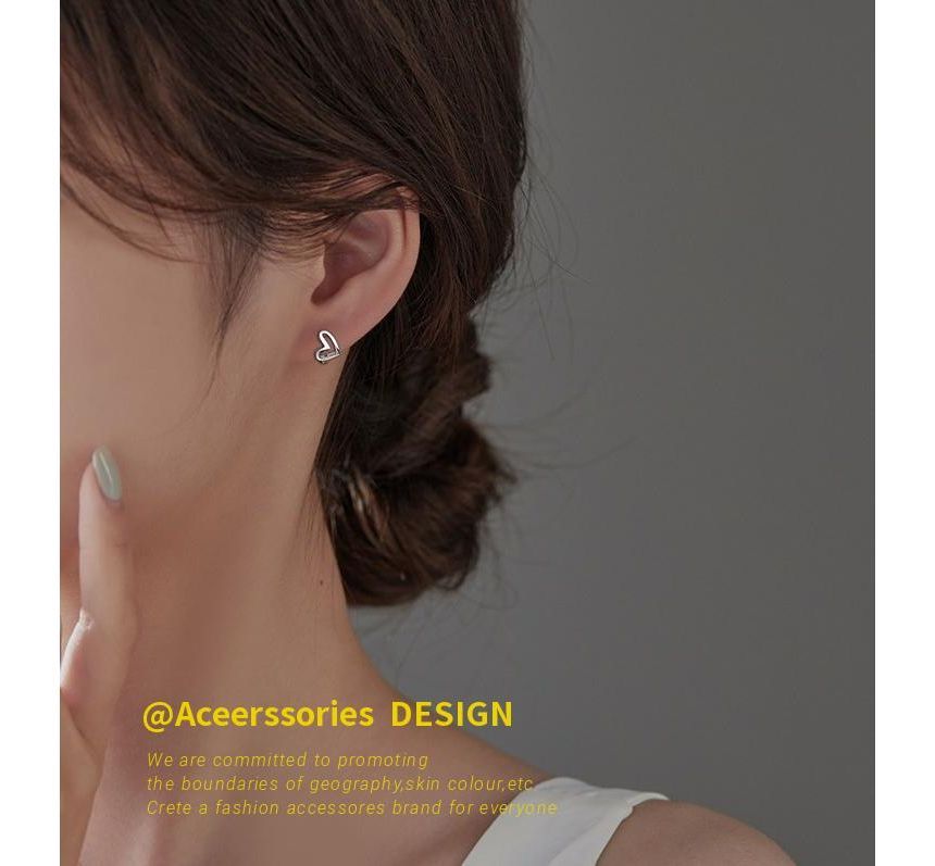 Earring Heart Sterling Silver