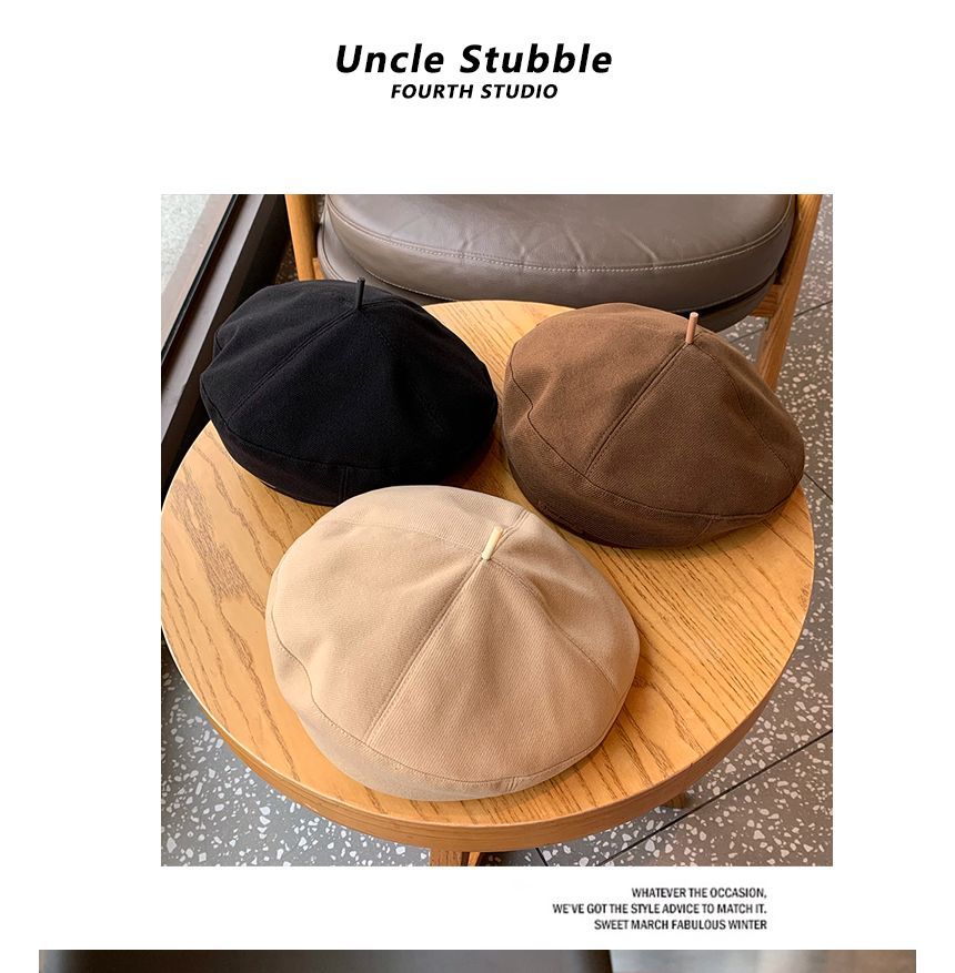 Beret Applique Hat Lettering