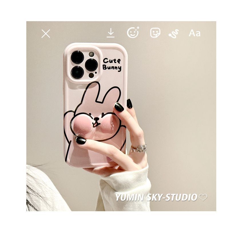 Case Phone Rabbit Print