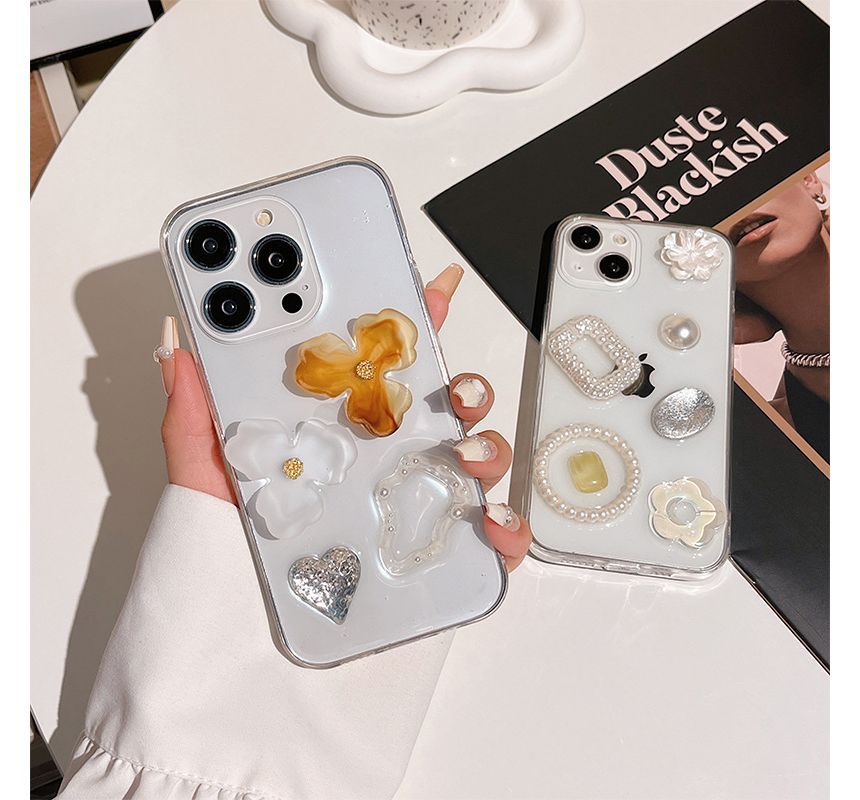 Case Transparent Embellished Phone