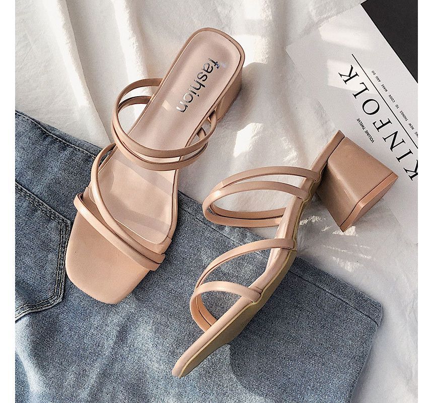 Strappy Sandals Heel Chunky