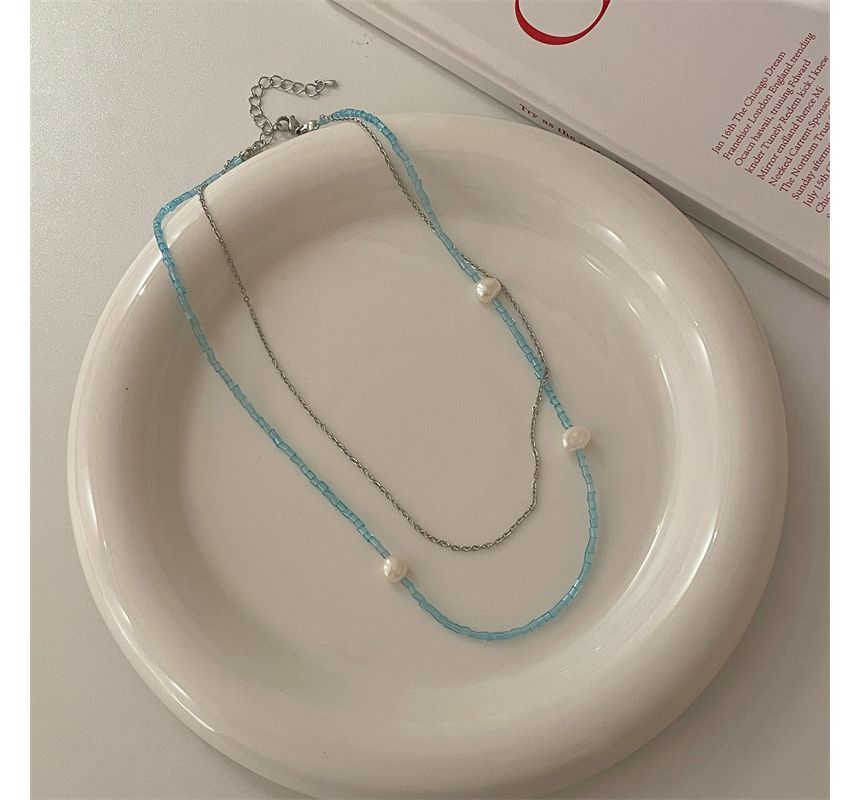 Choker Alloy Faux Layered Pearl