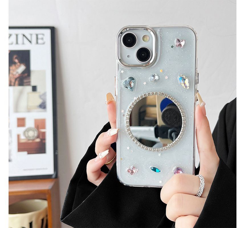 Case Phone Embellished Mirrored