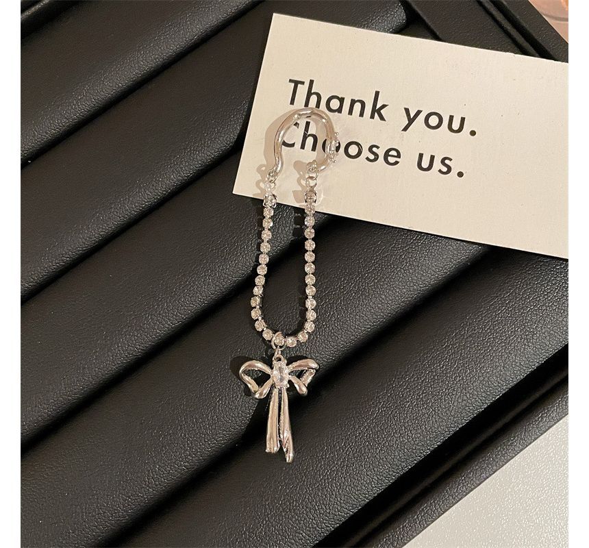 Rhinestone Bow Cuff Ear