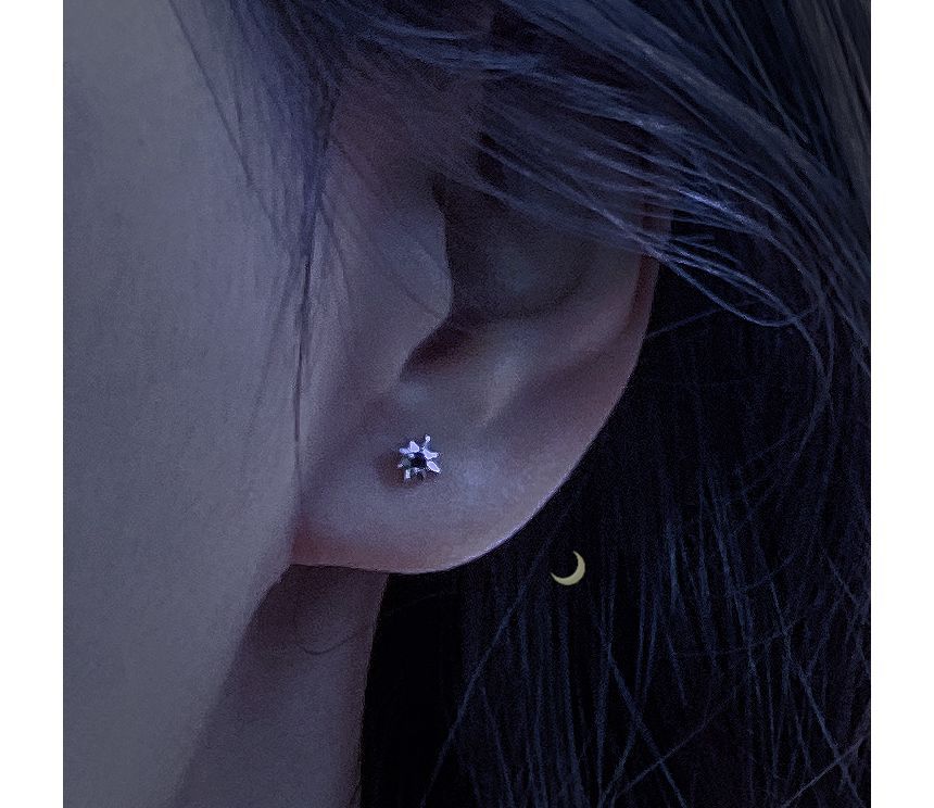 Star Earring Sterling Stud Silver