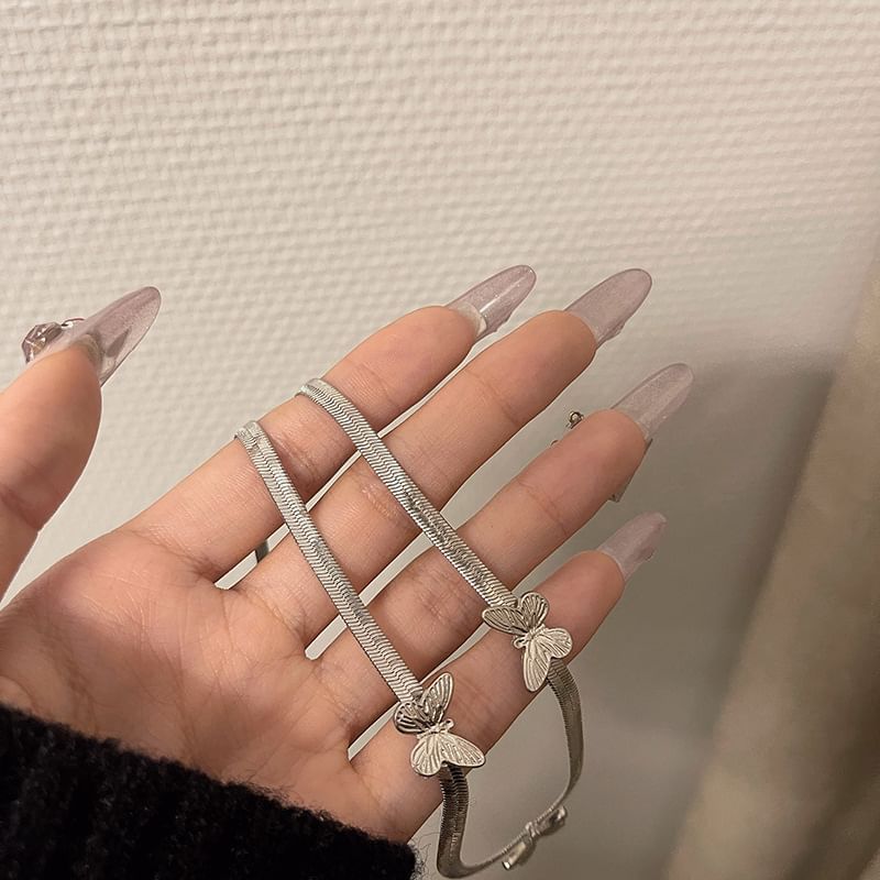 Alloy Choker Butterfly