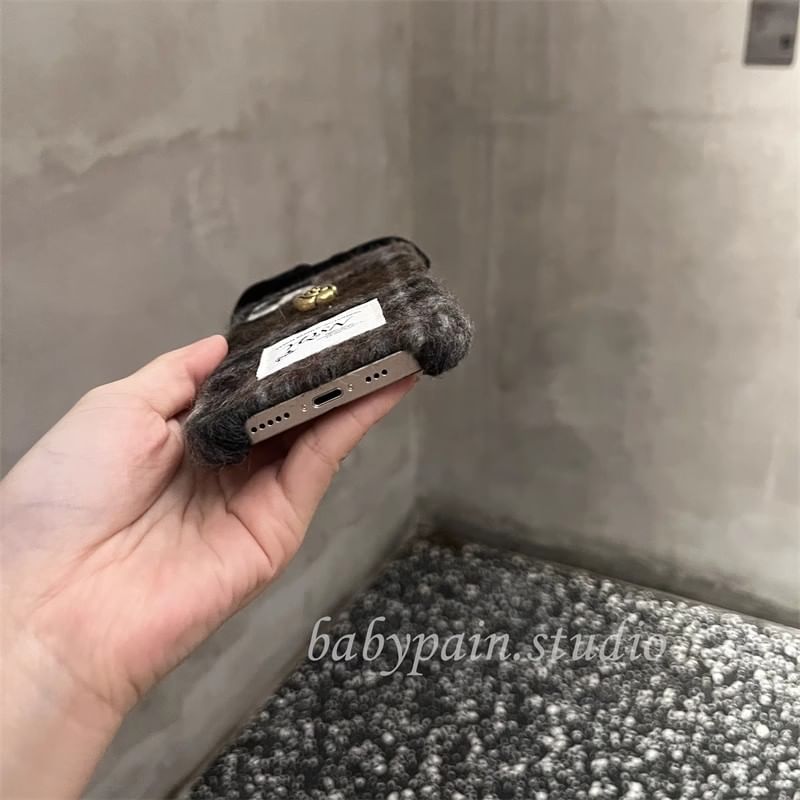 Floral Case Phone Bow Chenille